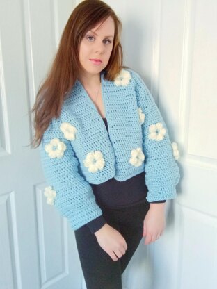 Crochet Bella Flower Cardigan Pattern