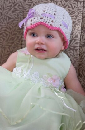 Pretty Enough For Easter Hat in Red Heart With Love Solids - LW4275