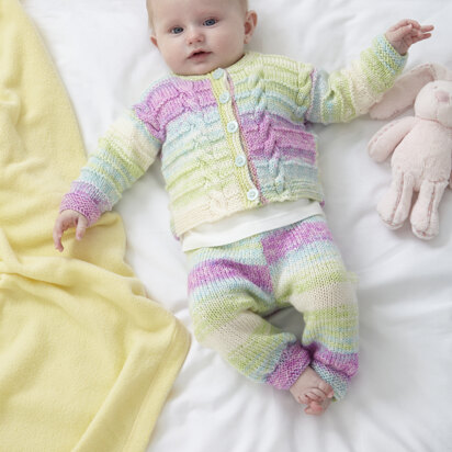 Babies Hoody, Cardigan and Leggings in King Cole Cutie Pie DK - P6030 - Leaflet