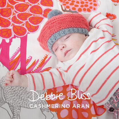 "Phoebe Hat" - Hat Knitting Pattern For Babies in Debbie Bliss Cashmerino Aran - DBS067