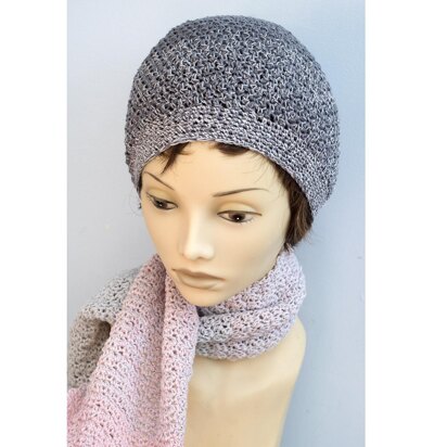 Textured Beanie and Scarf Set