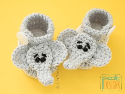 Jeffery Elephant Baby Booties