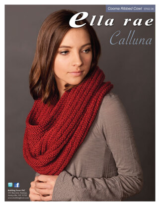 Coomba Ribbed Cowl in Ella Rae Calluna - ER02-06 - Downloadable PDF