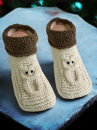 Owl Moccasin Slippers LoveCrafts