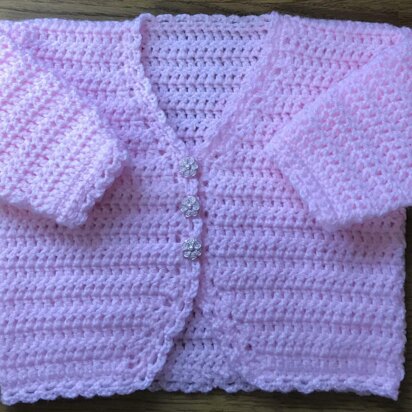 Lovely Shaped Edge Cardigan for Baby up to 2 Years