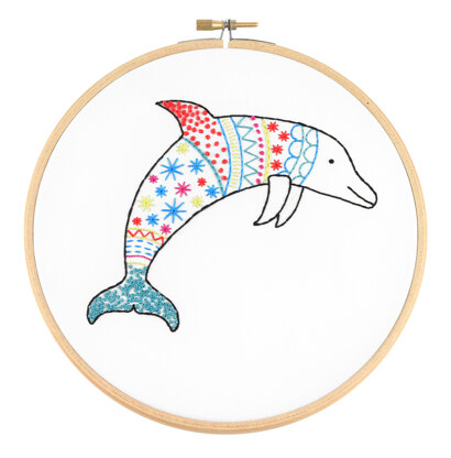 Hawthorn Handmade Dolphin Embroidery Kit