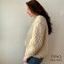 Chunky sweater Frosty in Moss stitch (cm)