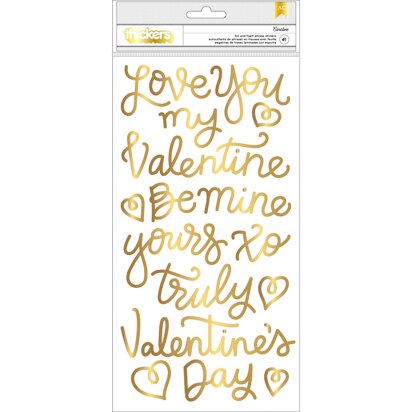 Pebbles Thickers Forever My Always Phrase Gold Foil (41 Piece)