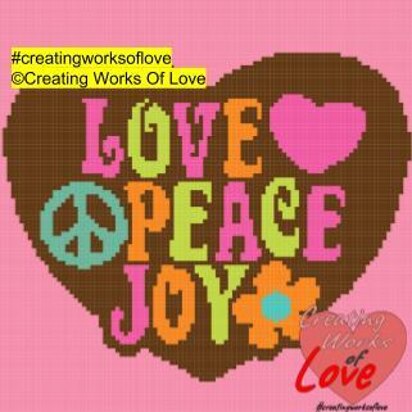 Heart Peace Love And Joy Stitch Graph