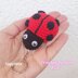 Ladybug keychain crochet pattern, Amigurumi lady bug crochet charm, Summer crochet decor, Kids Birthday favors, Back to school handmade gift