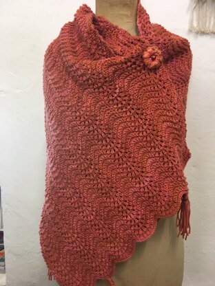 Chevron Lace Shawl Winter weight