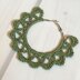 104. Hoop olive petal earrings