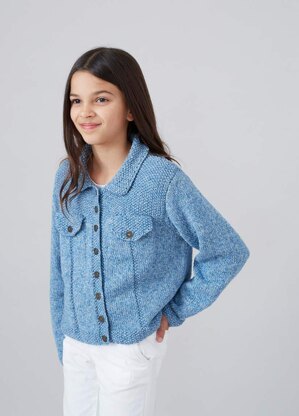 Loveday Jacket - Knitting Pattern in Debbie Bliss Cotton Denim DK