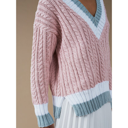 Patsy Sweater - Knitting Pattern For Women in Debbie Bliss Cotton DK