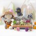4-in-1 halloween night crochet pattern graveyard amigurumi tutorial mini kingdom DIY raven spider zombie howto digital PDF file by AradiyaToys (Olka Novytska)