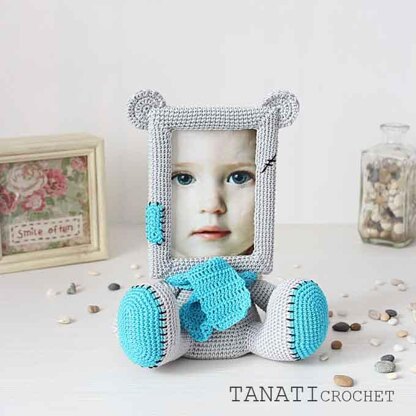 Crochet Pattern of Photo Frame TEDDY BEAR