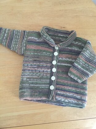 Easy Baby Cardi in Universal Yarn Bamboo Pop - Downloadable PDF