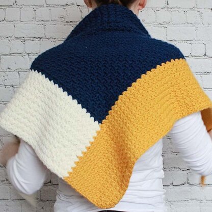 Color-Block the Cold Triangle Scarf