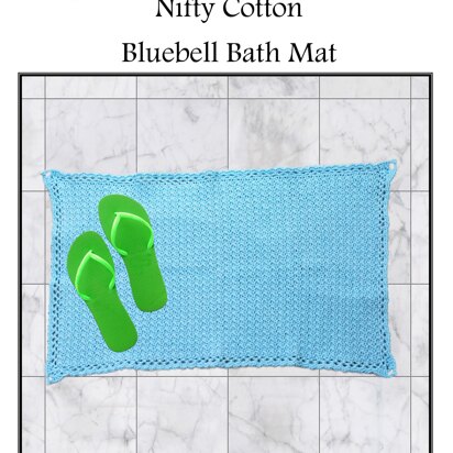 Bluebell Bath Mat in Cascade Yarns Nifty Cotton - W717 - Downloadable PDF
