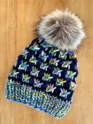 Starry Nights Beanie - multicolour star stitch hat