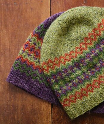 Churchmouse Studio Colorwork Cap in Rowan Felted Tweed PDF