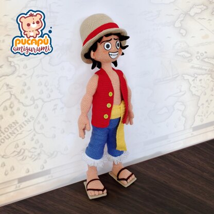 Luffy Amigurumi Pattern