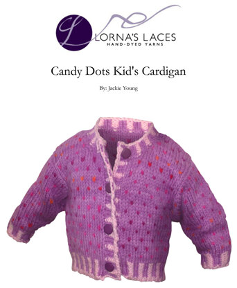 Candy Dots Kid's Cardigan in Lorna's Laces Shepherd Worsted