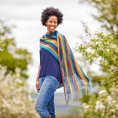 771 Branca Shawl - Knitting Pattern for Women in Valley Yarns Hatfield