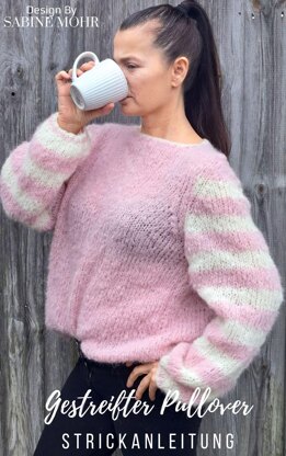 Chunky knit sweater rose cream