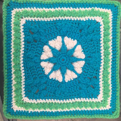 Popcorn Hearts Afghan Square