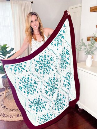 Snowflake Hexagon Mosaic Blanket