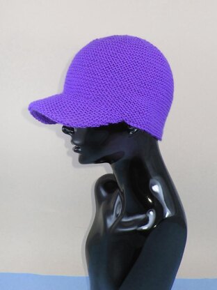 Unisex Curve Peak Garter Stitch Cap