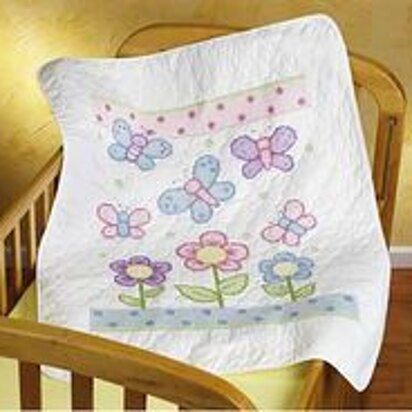 Janlynn Butterfly Quilt Cross Stitch Kit (FABRIC ONLY)
