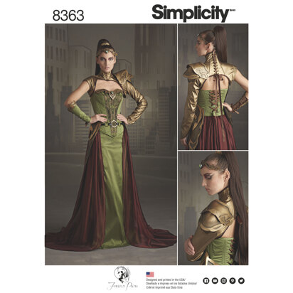 Simplicity Pattern 8363 Women's Fantasy Ranger Costume 8363 - Sewing Pattern