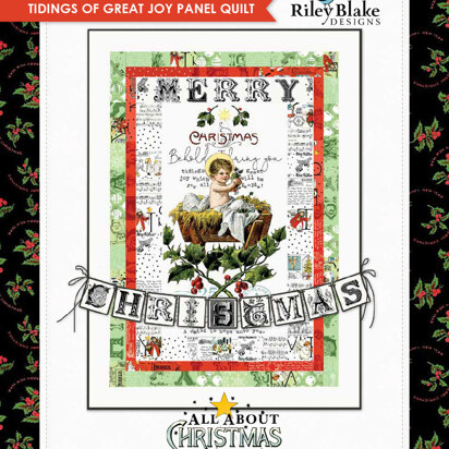 Riley Blake Tidings Of Great Joy Panel Quilt - Downloadable PDF