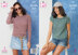 Sweater and Top knitted in King Cole Jamboree DK - P6351