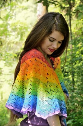 Soft Rainbow Shawl