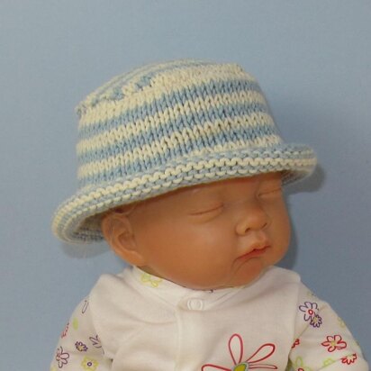 Baby and Child Roll Brim Stripe Bucket Hat