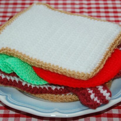 Crochet Pattern for a BLT / Bacon, Lettuce & Tomato Sandwich - Play Food