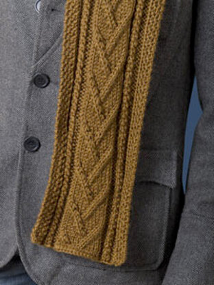 Combo Cable Scarf in Caron Simply Soft Collection - Downloadable PDF