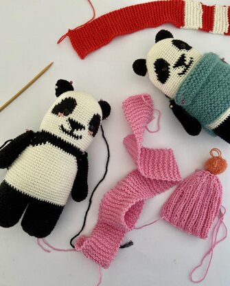 Pascual the panda bear in a vest Crochet Pattern - Amigurumi