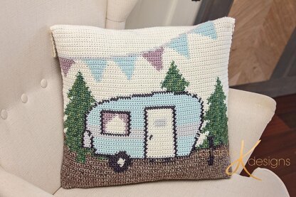Camper Pillow Cover Crochet