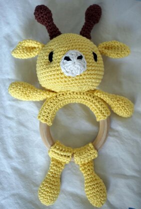 Crochet Pattern Baby Rattle Giraffe!