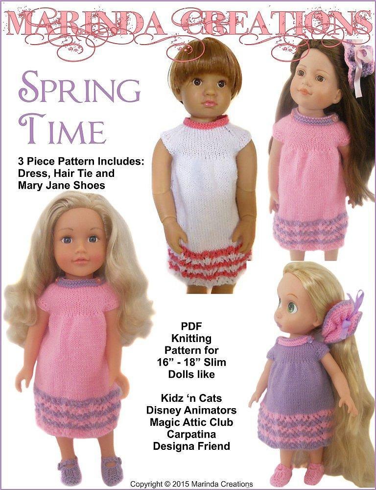 Spring Time for KnC and Disney Dolls Knitting pattern by Marinda