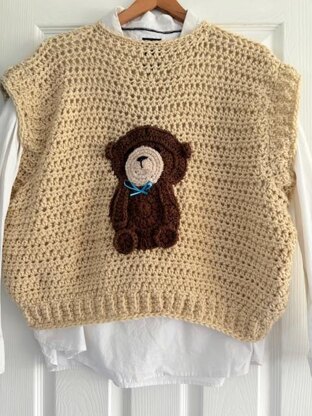 Teddy Bear Crochet Tank Top