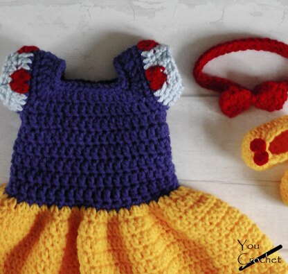 Crochet Snow White Baby Dress