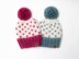 Two Tone Fair Isle Toque Winter Pompom Hat