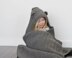 Jensen Herringbone Hooded Bear Blanket