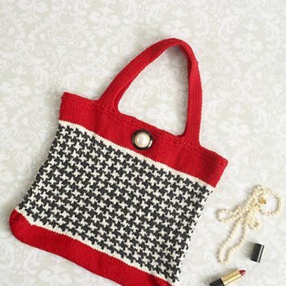 Houndstooth Boulevard Bag - knitting pattern