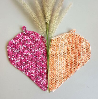 Half My Heart Crochet Hotpad